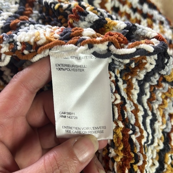 Tribal Tawny Chenille Cowl Neck Knit Sweater Size M - Picture 12 of 15